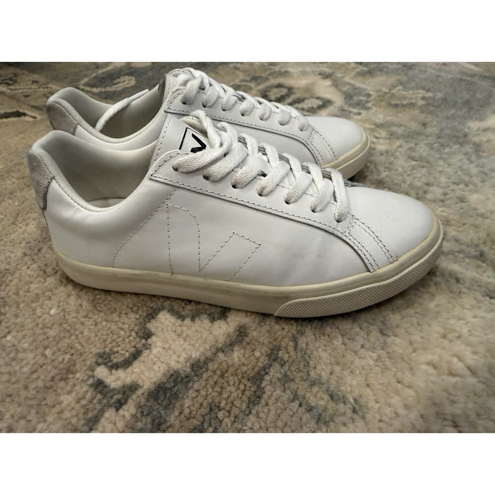VEJA Low Esplar Leather Lace-Up Sneakers | White Great Condition Size 5 EUR 36 - Picture 16 of 16